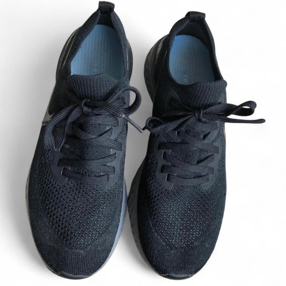 Nike Epic React Flyknit 2 Men's Size 7 Running Shoes Black Gray - Picture 9 of 11